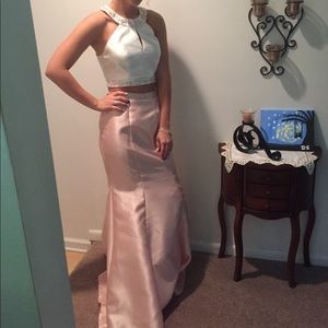 Two piece prom dress